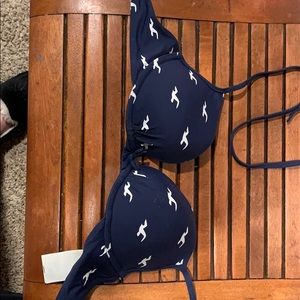 Hollister navy blue swim suit top